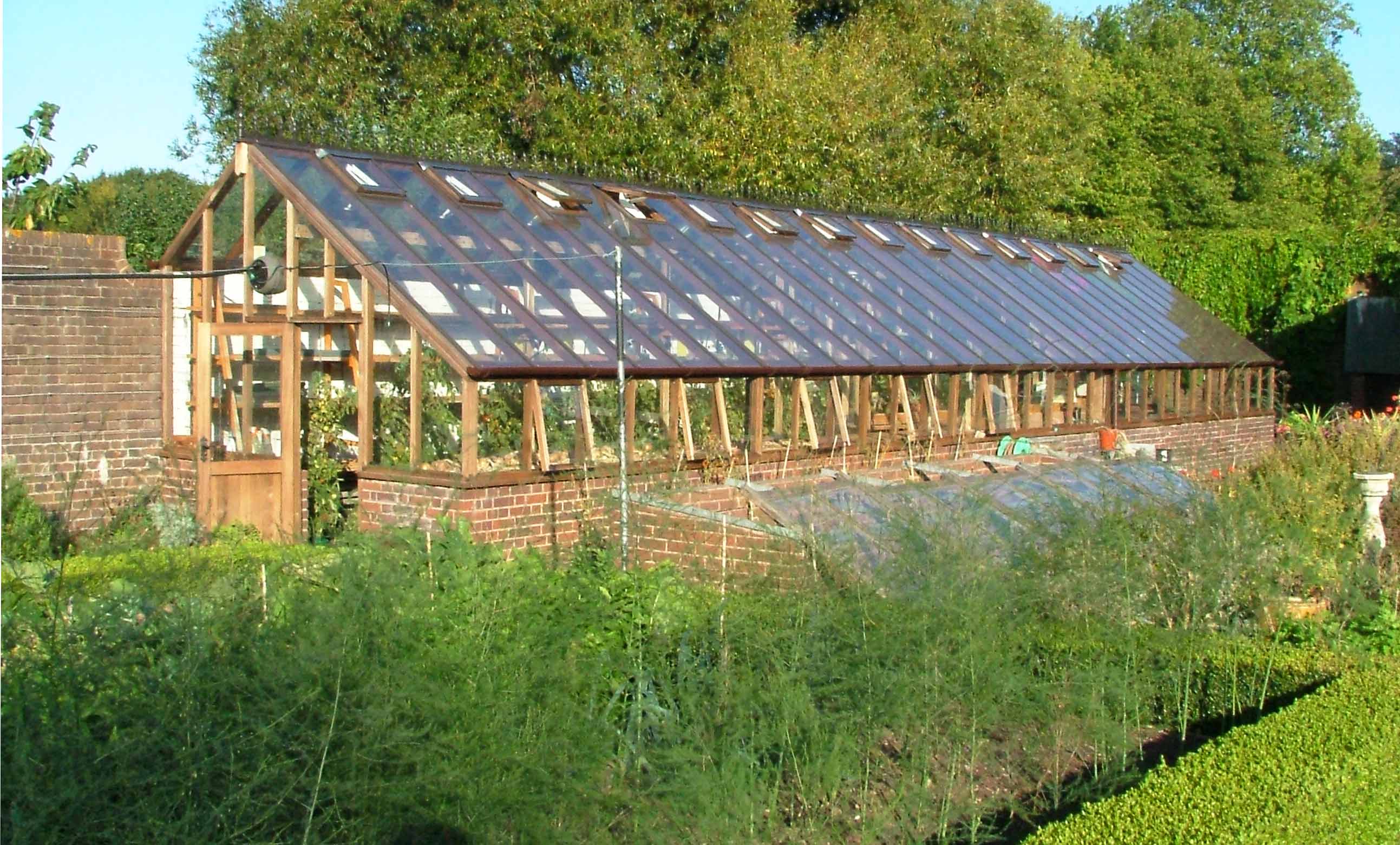 Cedar Timber Three Quater Span Greenhouse Installed By Woodpecker
